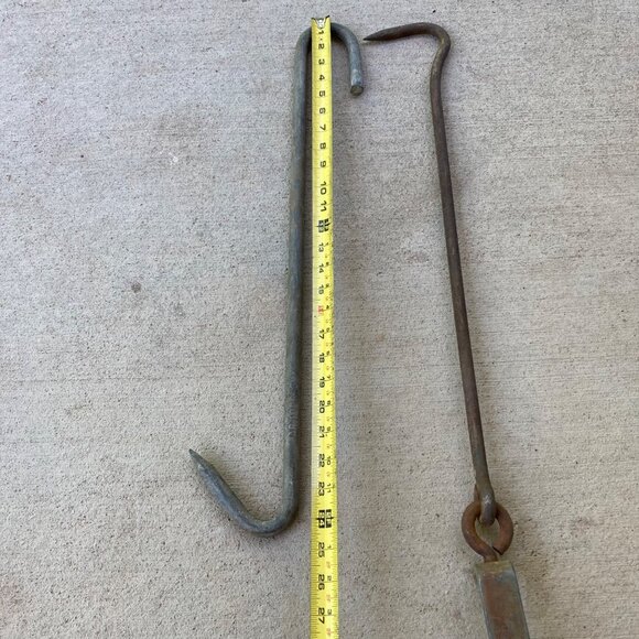 Vintage St John & Co Meat Hook w/ Pulley & Armour Meat Hook Galvanized 59X - Picture 3 of 8